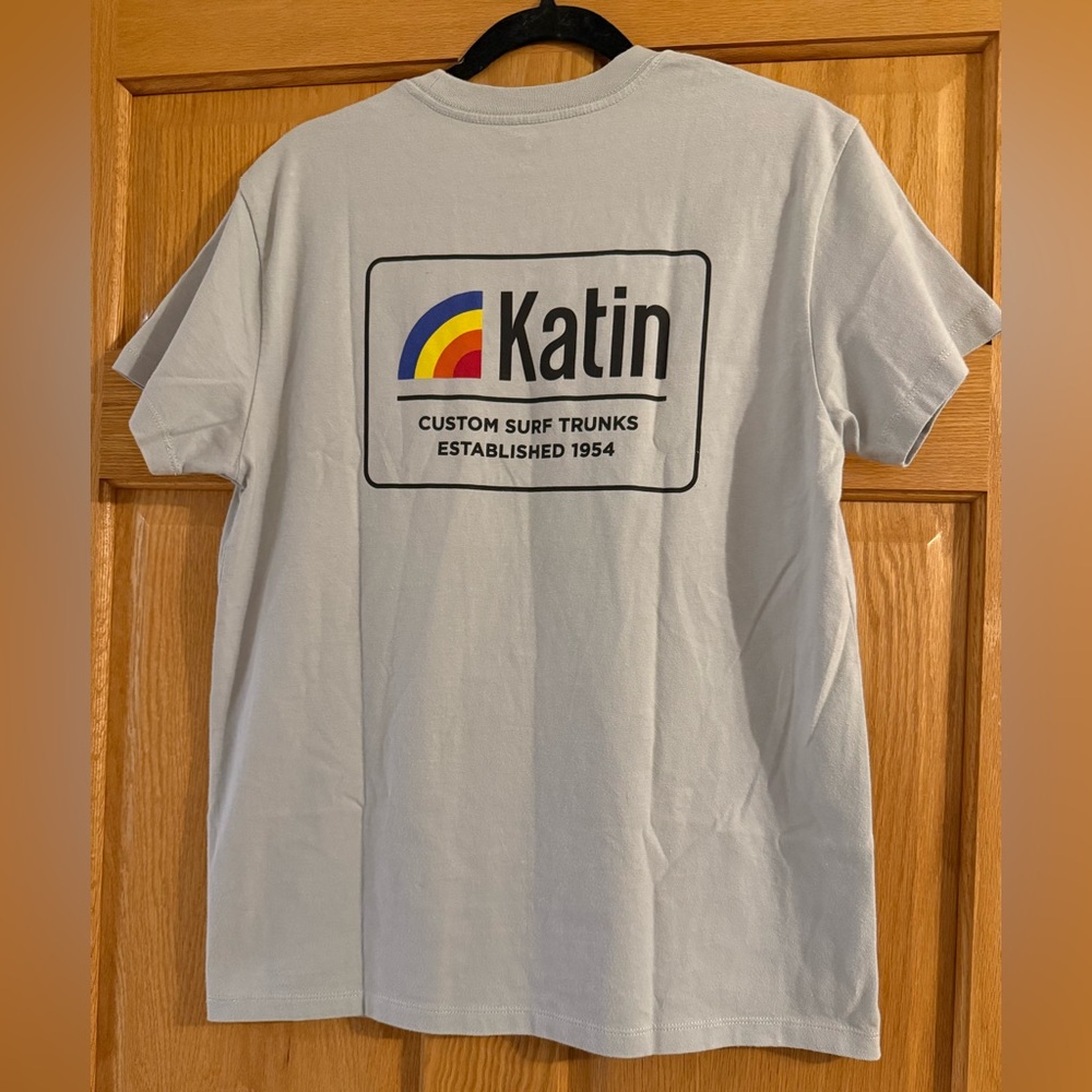 Katin Surf rainbow logo gray t-shirt size women’s small board short brand